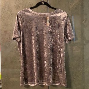 Torrid Grey Velvet Tee